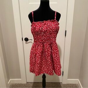 Wild Fable Red and White Patterned Dress